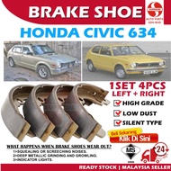 S2U Rear Brake Shoe Honda Civic 634 Car Brake Part 5504 Pam Kasut Brek Lining Belakang Kereta