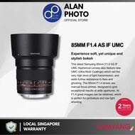 Samyang 85mm F1.4 AS IF UMC Lens | Samyang Singapore Warranty