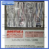 moritaka stripe sticker Yamaha (10) Y125ZR SKALA biru merah silver hitam 125Z 125ZR Y125 Y125Z cover