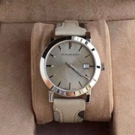Real shot BURBERRY watch/BU9021 British gentleman temperament classic plaid genuine leather strap watch/men's watch/38mm