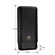 Leather+Wood Ciggare Humidor Case 3 Tube Travel Ciggar Storage Box Bag Smking Accessories