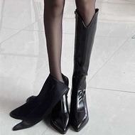 Chunky Heel High Boots - Stylish Women's Long Boots for Fall