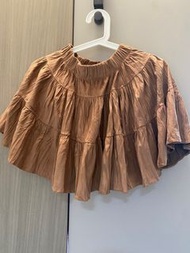 Vintage style Y2K SHORT SKIRT猄皮質地裙褲防走光百搭70/80年代