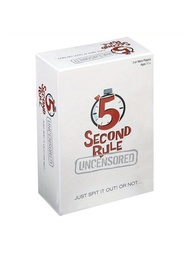 1套，“5 Second Rule”全家聚會遊戲卡牌，有趣的卡牌遊戲，派對桌遊，假日卡牌遊戲