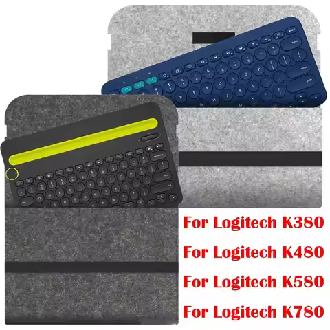 Felt Wireless Keyboard Storage Bag Dustproof Anti Shock Carrying Case Lightweight Portable for Logit