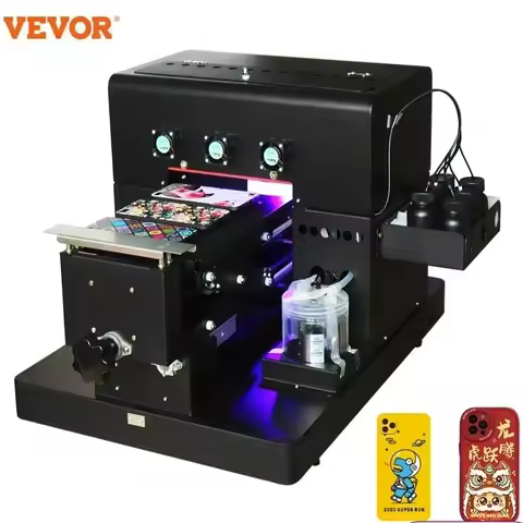 VEVOR A4 UV Printer Upgrade Printer Flatbed UV Flatbed Printing Machine With ACRO RIP Software For P