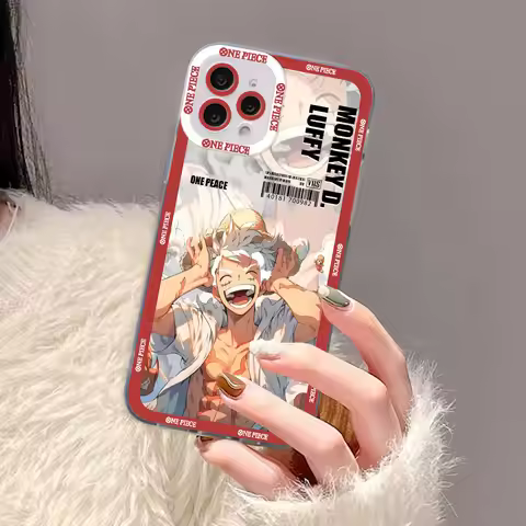 One P-Piece Gear 5 Luffy Cover Clear Phone Case For iPhone Apple 17 17E AIR 16E 16 15 14 12 13 11 Pr