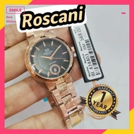 Jam Roscani Perempuan Rose Gold Ladies Watch Sapphire StainlessSteel