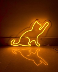 Cat Neon Signs for Wall Decor Dimmable USB Powered LED Neon Light Decorations for Bedroom Room Decor