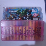 Crayon set 12 color oil pastel character