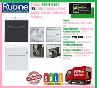 Rubine TIRARE RBF-1154D1 50cm Stainless Steel 1 Door Vanity Cabinet WITH Built -In- Basin | FREE DELIVERY