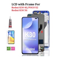 Original with Frame For Redmi K30 4G POCO X2 K30 5G LCD Display With Touch Screen Display Digitizer