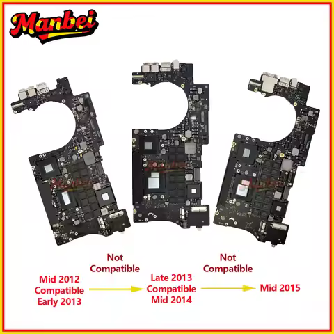 Tested A1398 Motherboard For Macbook Pro Retina 15" A1398 Logic Board CPU i7 8GB 16GB 2012 2013 2014