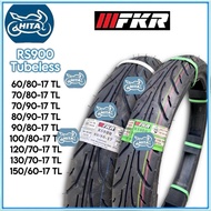 60/80 70/80 70/90 80/90 90/80 100/80 120/70 130/70 150/60  17'' FKR Tayar Tyre Tube Type RS900 TUBEL