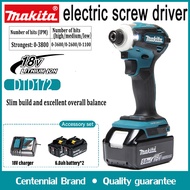 (100% authentic) Makita DTD172 Cordless Electric Drill Electric screwdriver cordless Attach 2 sections 18V battery Brushless impact screwdriver Household electric tool