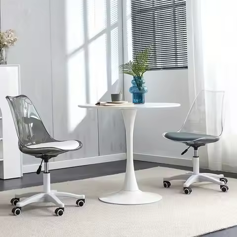 Computer Chair Transparent Backrest Chair Adjustable Office Chair Home Study Swivel Chair Bedroom Do
