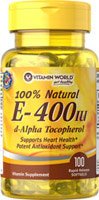 Natural Vitamin E 400 IU d-Alpha Tocopherol 100 Rapid Release softgels
