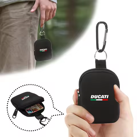 Bank ID Card Wallet Mini Zipper Men Women Coin Purse Key Bag Organizer For Ducati Corse 796 795 821 
