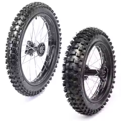 17'' inch 70/100- 17 Front Wheel RimTire + 90/100-14 Rear Wheel Rim RimTire + Brake Disc Rotor for P