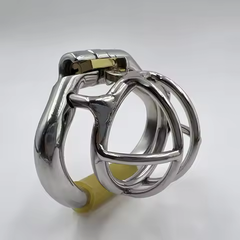 Newest Flat Cage Stainless Steel Male Chastity Device,Male Slave Super Mini Chastity Cage Stainless 