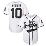 Badboy Baseball Jersey 10 Biggie Smalls Baseball Jersey 90S Hip Hop Movie Jersey Mens Shirt Cosplay 