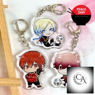 BLUE LOCK Michael Kaiser Alexis Ness Ranze Kurona keychain printed with anime chibi mica in cute acr