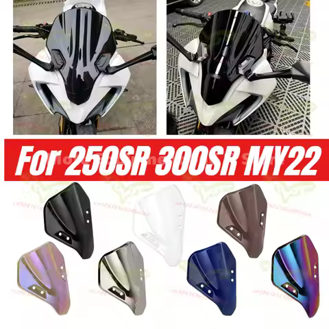 Motorcycle Double Bubble Windshield WindScreen Carbon NEW For CF 250 300 SR 250SR 300SR MY22