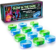 Glow in The Dark Sports Bracelets: 6 Blue, 6 Green | Identify Teams | Light Up 12 Players | for Glow