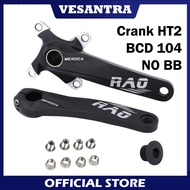 MEROCA RAO CRANKSET TANPA BB HT2 CRANK SET HOLLOWTECH BCD 104 HITAM - DIRTHE SHOP