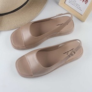 ️ Women's Flat Shoes Open Toe Solid Color New Pvc Slippers For Summer