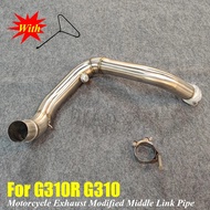 For BMW G 310R G310R G310 R G310GS 51mm Motorcycle Exhaust Middle Link Pipe Escape Moto Motorbike AT