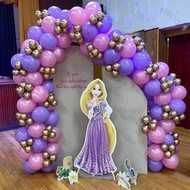 125pcs Rapunzel Princess Foil Number Balloon Birthday Party Supplies Decoration Baby Shower Kid Faov