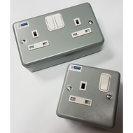 MK Metaclad Plus™ 1 Gang and 2 Gang Switch Socket Outlet 13A 250V