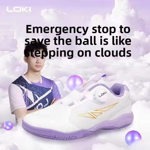 LOKI table tennis shoes Ryzen 3.0 men's and women's breathable shock-absorbing anti slip knob buckle