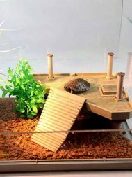 1入組龜晒臺,爬行動物用品托盤露台碼頭,適用於水族箱或水缸