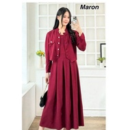 BELIEVE#GAMIS BLAZER LD 96-100CM MV-8077. GAMIS VIRAL/ KEKINIAN/ TERKINI/ DRESS GAMIS LEBARAN.