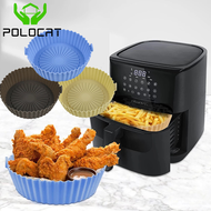 Polocat Air Fryer Silicone Pad Reusable Non-Stick Baking Mat Bread Fried Chicken Pizza Tray Kitchen Oven Accessories