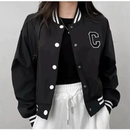 Oversized Varsity Baseball Jacket - C Korean Style Baseball Jacket - Trendy Varsity Baseball Jacket 