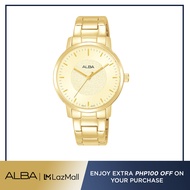 ALBA Philippines Fashion Gold Dial and Gold Stainless Steel Strap AH8910X1 Quartz Women's Watch 33mm