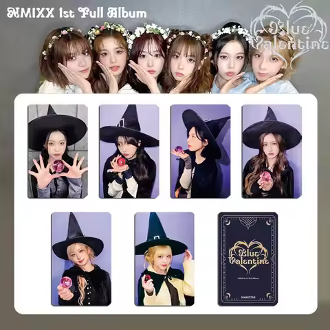 6PCS Kpop Hot Idol NMIXX Album "Blue Valentine" MAKESTAR Autograph Lomo Cards LILY HAEWON SULLYOON B