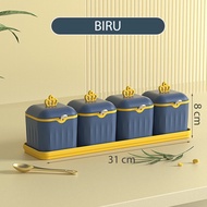 Wadah Bumbu Dapur Set Murah Unik Minimalis Rak Bumbu Dapur Set Garam Gula Bawang Kopi Murah / Tempat