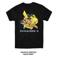 Pikachu Zenitsu POKÉMON Series T-Shirt (Singapore 3-5 Days Delivery) Demon Slayer Front / Back Print