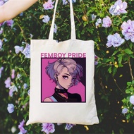 Femboy Eco-Friendly Canvas Tote Bags - Recyclable, Ideal for Daily Shopping and Beach Use