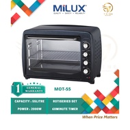 Milux 45L Electric Oven MOT-45 55L MOT-55 with Rotisserie Grill Ketuhar Elektrik 电烤箱 / Cornell Oven 