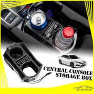 For 2016 - 2020 Honda Civic FC Central Console Storage Box Organizer Coin Card Phone Holder