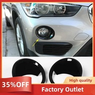 2Pcs Glossy Black Car Front Fog Light Lamp Cover Trim for X1 F48 2016-2019