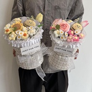 christmas giveaways gift ideas for christmas Finished Bouquet Rosefrench styleHand-Woven Puff Birthd