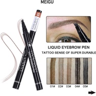 MEIGU Microblade Eyebrow Pen, Waterproof Smudge-Proof 4 Point Eyebrow Pencil,  Long-Lasting  Liquid 