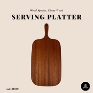 H309. Ebony Wood Serving Tray/ Serving Platter