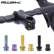 RISK M5*18mm M5x20mm Titanium Bolt with Nut for Carbon Bicycle Stem Fixing MTB Road Bike Handlebar S